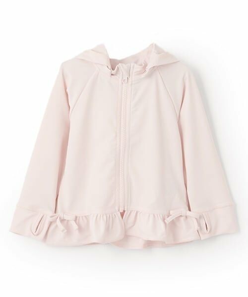 petit main / プティマイン 水着・スイムグッズ | 【SWIM】フリルラッシュガード（ライト ピンク）