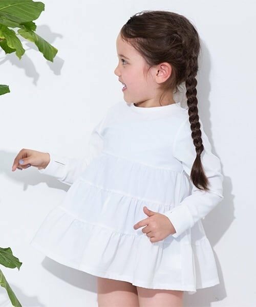 petit main / プティマイン 水着・スイムグッズ | 【SWIM】【リンク】ティアードラッシュガード(キッズ) | 詳細1