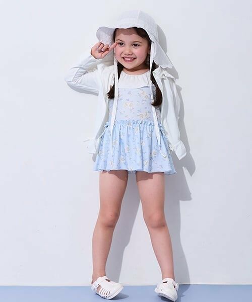 petit main / プティマイン 水着・スイムグッズ | 【SWIM】フリルワンピース水着（ライト ブルー）