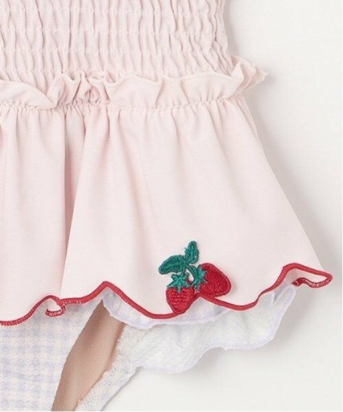 petit main / プティマイン 水着・スイムグッズ | 【SWIM】いちごペプラムワンピース水着 | 詳細5