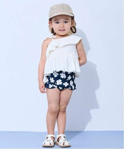 petit main / プティマイン 水着・スイムグッズ | 【SWIM】ワンショルダータンキニ（オフ ホワイト）