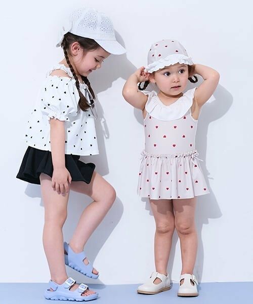 petit main / プティマイン 水着・スイムグッズ | 【SWIM】ハートパフスリーブタンキニ | 詳細3