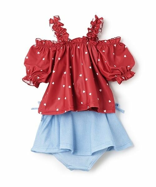 petit main / プティマイン 水着・スイムグッズ | 【SWIM】ハートパフスリーブタンキニ | 詳細4