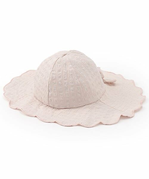 petit main / プティマイン ハット | スカラップサンハット（ライト ピンク）