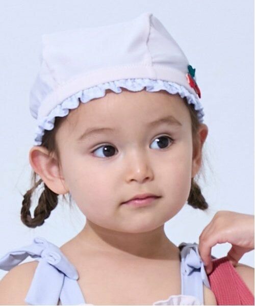 petit main / プティマイン 水着・スイムグッズ | 【SWIM】いちごフリルスイムキャップ | 詳細1