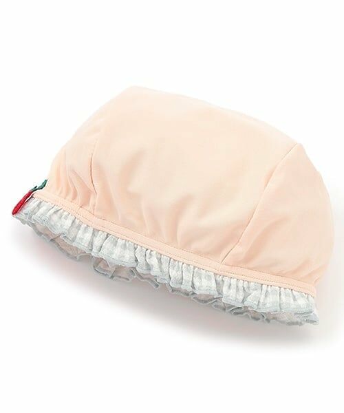 petit main / プティマイン 水着・スイムグッズ | 【SWIM】いちごフリルスイムキャップ（オレンジ）