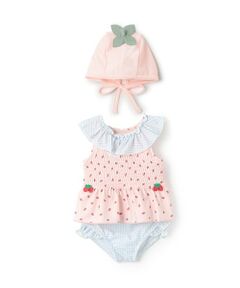 petit main / プティマイン 水着・スイムグッズ | 【SWIM】キャップつきフルーツ総柄ビキニ