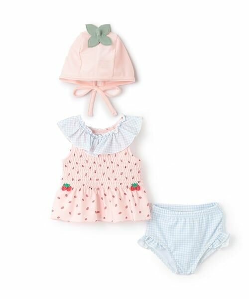 petit main / プティマイン 水着・スイムグッズ | 【SWIM】キャップつきフルーツ総柄ビキニ | 詳細6