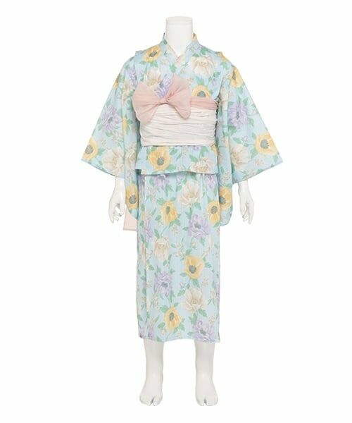 petit main / プティマイン 着物・浴衣・小物類 | 大花柄2way浴衣（サックス）