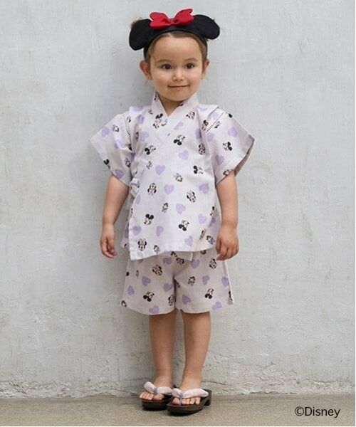 petit main / プティマイン 着物・浴衣・小物類 | 【Disney】総柄甚平（ライト ピンク）