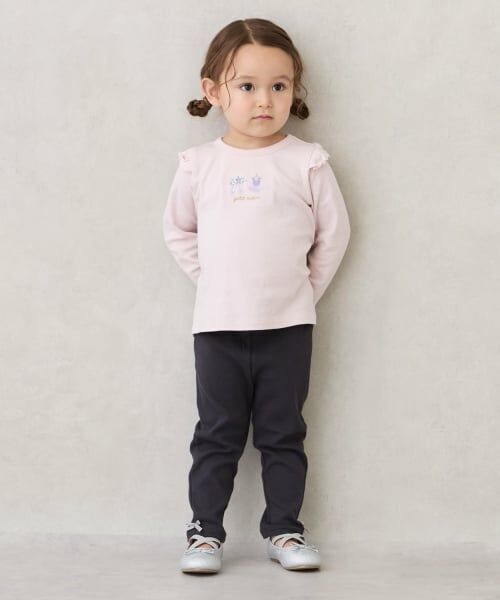 petit main / プティマイン その他パンツ | 【プティプラ】GIRLS10分丈レギンス（チャコール）