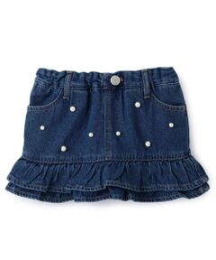 petit main / プティマイン ミニ・ひざ丈スカート | パールデニムスカパン