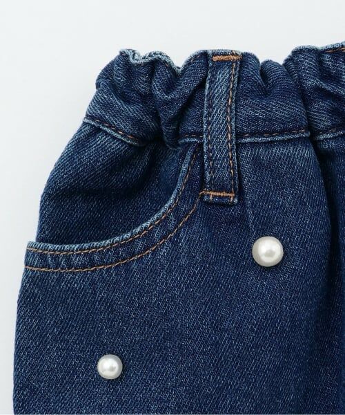 petit main / プティマイン ミニ・ひざ丈スカート | パールデニムスカパン | 詳細4