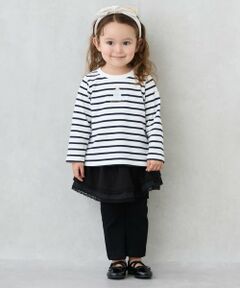 petit main / プティマイン その他パンツ | スカートつきフレアパンツ