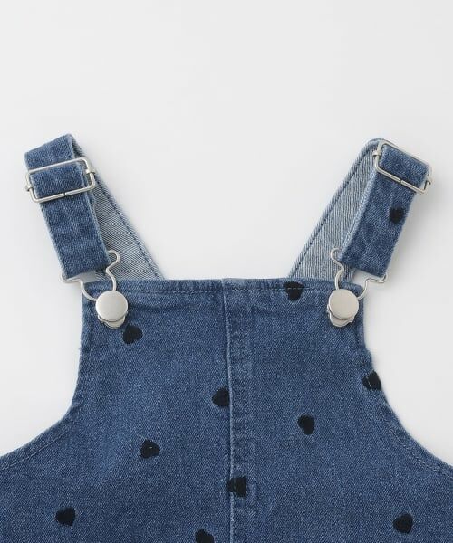 petit main / プティマイン ミニ丈・ひざ丈ワンピース | 【リンク】刺しゅうサロペスカート | 詳細6