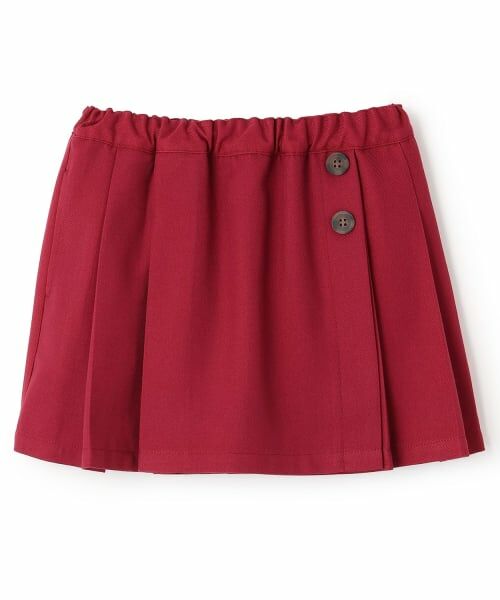 petit main / プティマイン ショート・ハーフ・半端丈パンツ | 【リンク】プリーツスカパン（赤）
