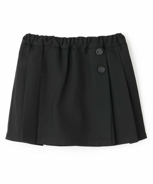 petit main / プティマイン ショート・ハーフ・半端丈パンツ | 【リンク】プリーツスカパン（黒）
