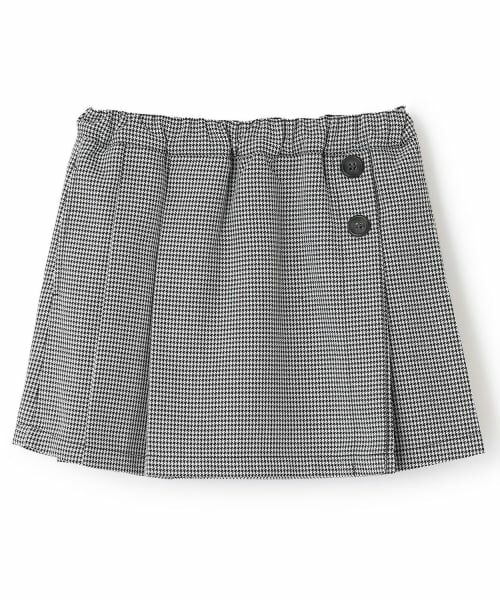 petit main / プティマイン ショート・ハーフ・半端丈パンツ | 【リンク】プリーツスカパン（ディープ グレー）