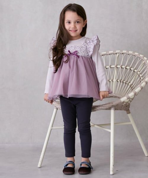 petit main / プティマイン その他パンツ | 【フワもちっと】ポケットレギンス（黒）