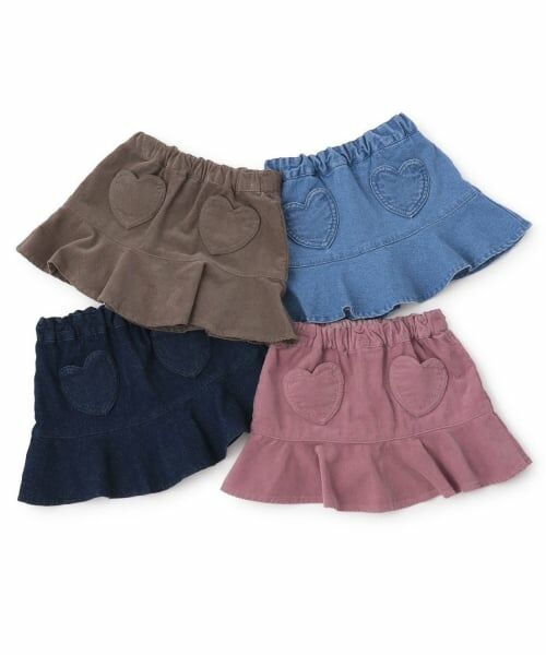 petit main / プティマイン ミニ・ひざ丈スカート | ハートポケットスカパン | 詳細15