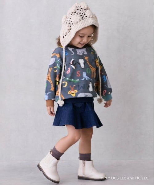 petit main / プティマイン ミニ・ひざ丈スカート | ハートポケットスカパン | 詳細2