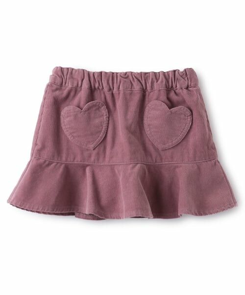 petit main / プティマイン ミニ・ひざ丈スカート | ハートポケットスカパン | 詳細4