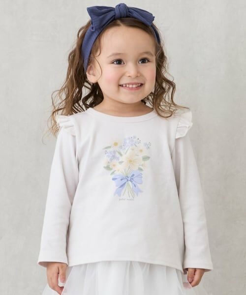petit main / プティマイン Tシャツ | 【プティプラ】GIRLS長袖T（生成）