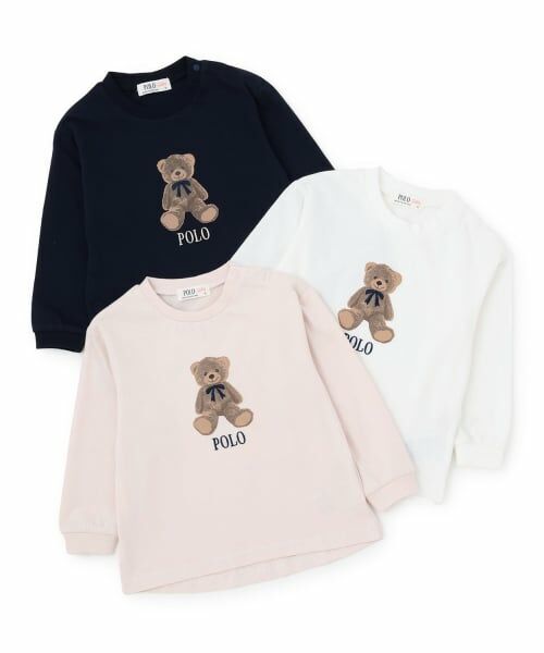 petit main / プティマイン Tシャツ | 【POLO BCS】くまグラフィック長袖T | 詳細13