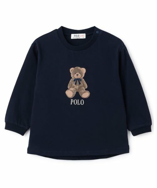 petit main / プティマイン Tシャツ | 【POLO BCS】くまグラフィック長袖T | 詳細5