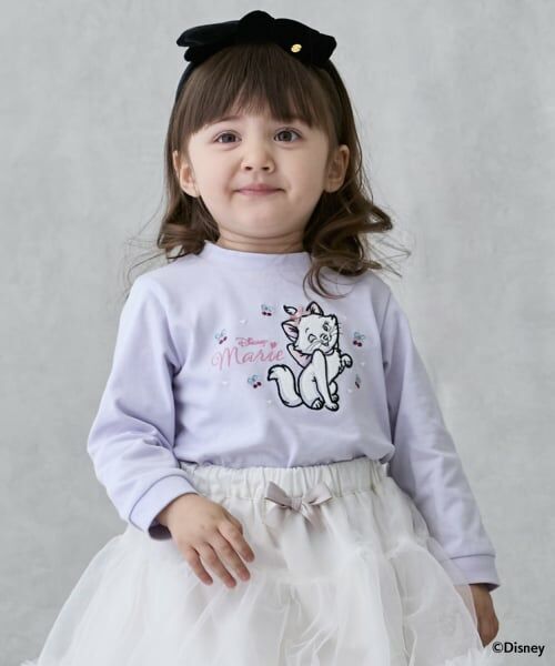 petit main / プティマイン Tシャツ | 【Disney】グラフィック長袖T（ラベンダー）