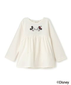 petit main / プティマイン Tシャツ | 【Disney】【リンク】ドッキング長袖チュニック