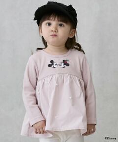 petit main / プティマイン Tシャツ | 【Disney】【リンク】ドッキング長袖チュニック