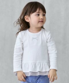 petit main / プティマイン Tシャツ | 【オーガニック】ペプラム長袖Tシャツ