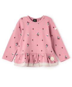 petit main / プティマイン Tシャツ | 【オーガニック】ペプラム長袖Tシャツ