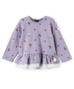 petit main / プティマイン Tシャツ | 【オーガニック】ペプラム長袖Tシャツ