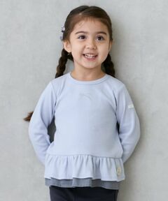 petit main / プティマイン Tシャツ | 【オーガニック】ペプラム長袖Tシャツ