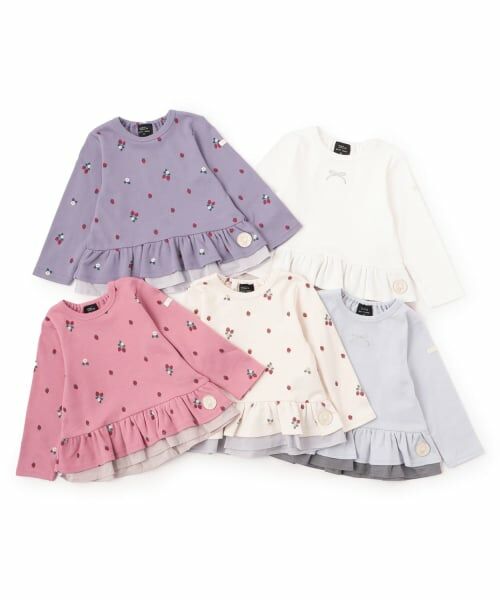 petit main / プティマイン Tシャツ | 【オーガニック】ペプラム長袖Tシャツ | 詳細18