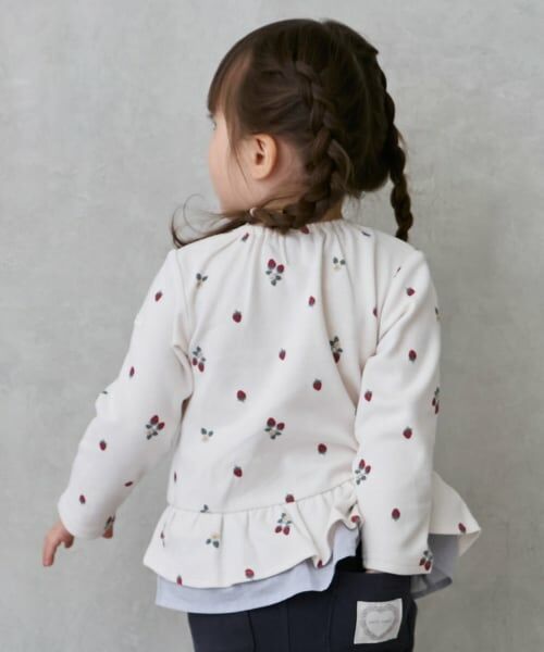 petit main / プティマイン Tシャツ | 【オーガニック】ペプラム長袖Tシャツ | 詳細4