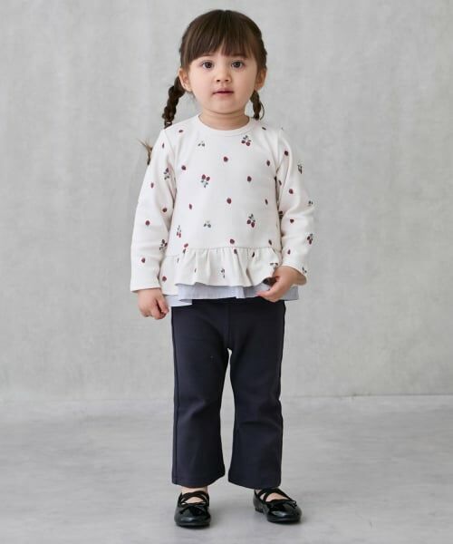 petit main / プティマイン Tシャツ | 【オーガニック】ペプラム長袖Tシャツ | 詳細5