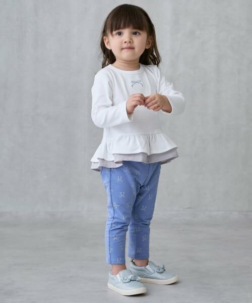 petit main / プティマイン Tシャツ | 【オーガニック】ペプラム長袖Tシャツ | 詳細6