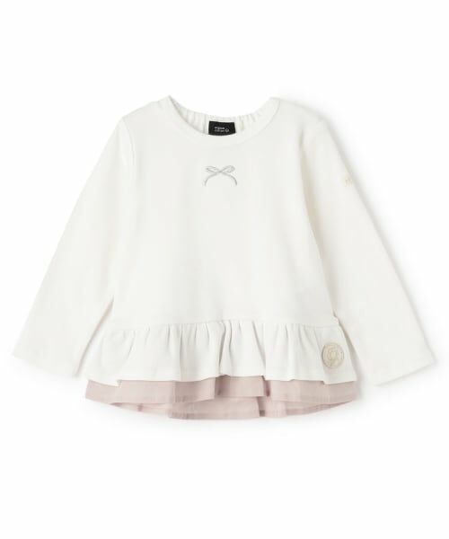 petit main / プティマイン Tシャツ | 【オーガニック】ペプラム長袖Tシャツ | 詳細7