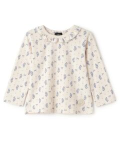 petit main / プティマイン Tシャツ | 【オーガニック】フリル衿長袖Tシャツ
