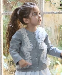 petit main / プティマイン カーディガン・ボレロ | 【リンク】チュールフリルカットカーディガン