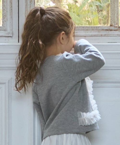 petit main / プティマイン カーディガン・ボレロ | 【リンク】チュールフリルカットカーディガン | 詳細4