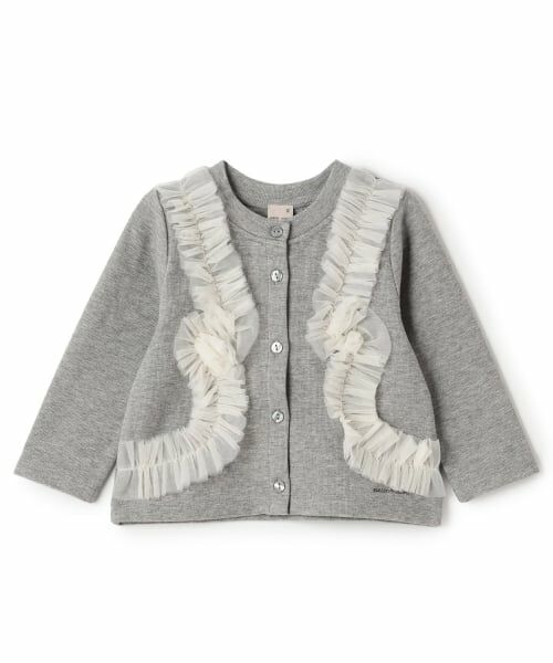 petit main / プティマイン カーディガン・ボレロ | 【リンク】チュールフリルカットカーディガン | 詳細9