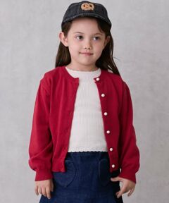 petit main / プティマイン カーディガン・ボレロ | 【リンク】パールボタンニットカーディガン