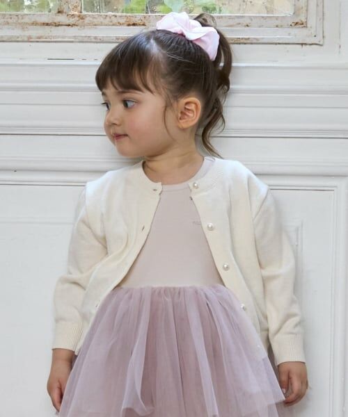 petit main / プティマイン カーディガン・ボレロ | 【リンク】パールボタンニットカーディガン（アイボリー）