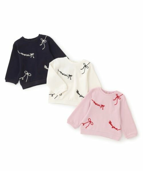 petit main / プティマイン Tシャツ | ロゴ刺しゅう長袖Tシャツ | 詳細10