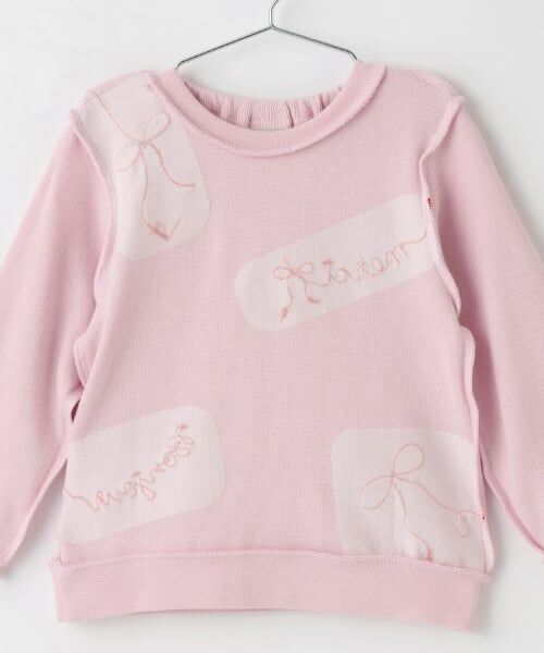 petit main / プティマイン Tシャツ | ロゴ刺しゅう長袖Tシャツ | 詳細7