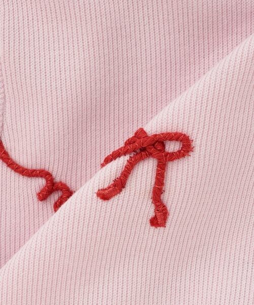 petit main / プティマイン Tシャツ | ロゴ刺しゅう長袖Tシャツ | 詳細9